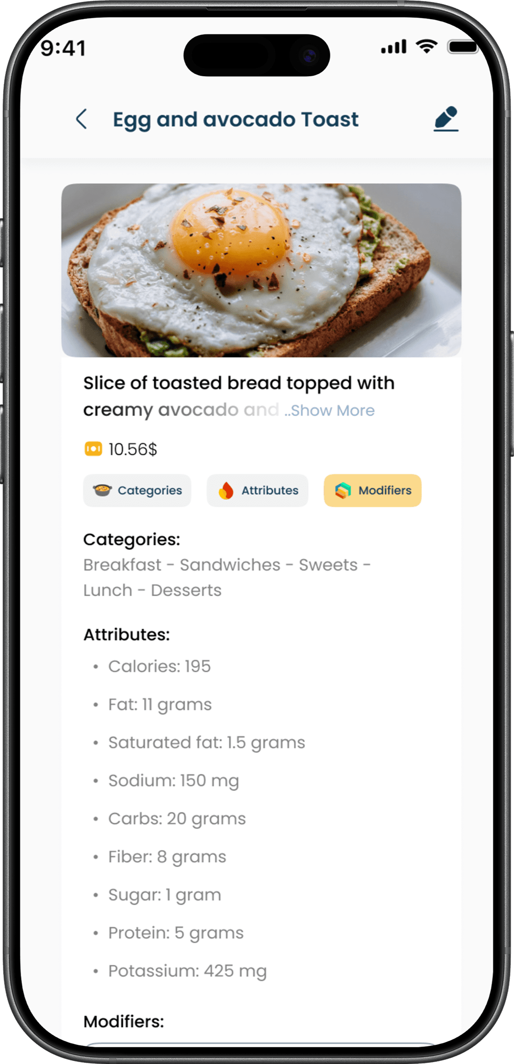 Menu Preview